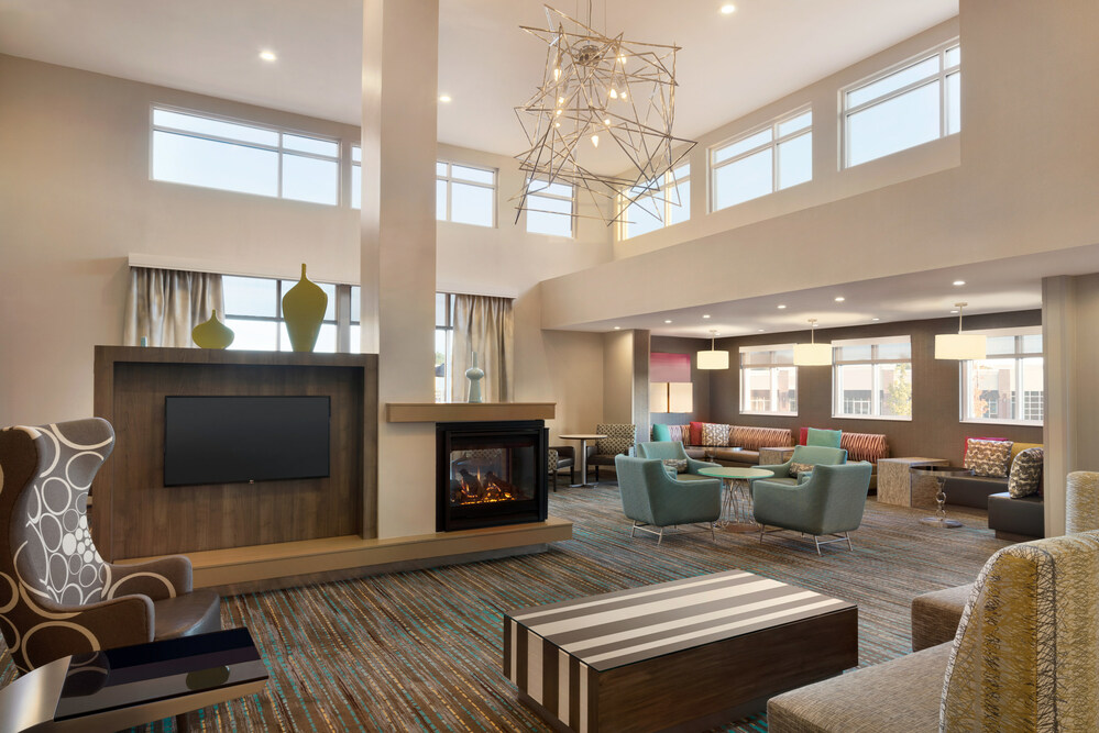 Sophisticated and welcoming lobby of the Residence Inn Winston Salem, a BPR Properties hotel managed by LBA Hospitality.