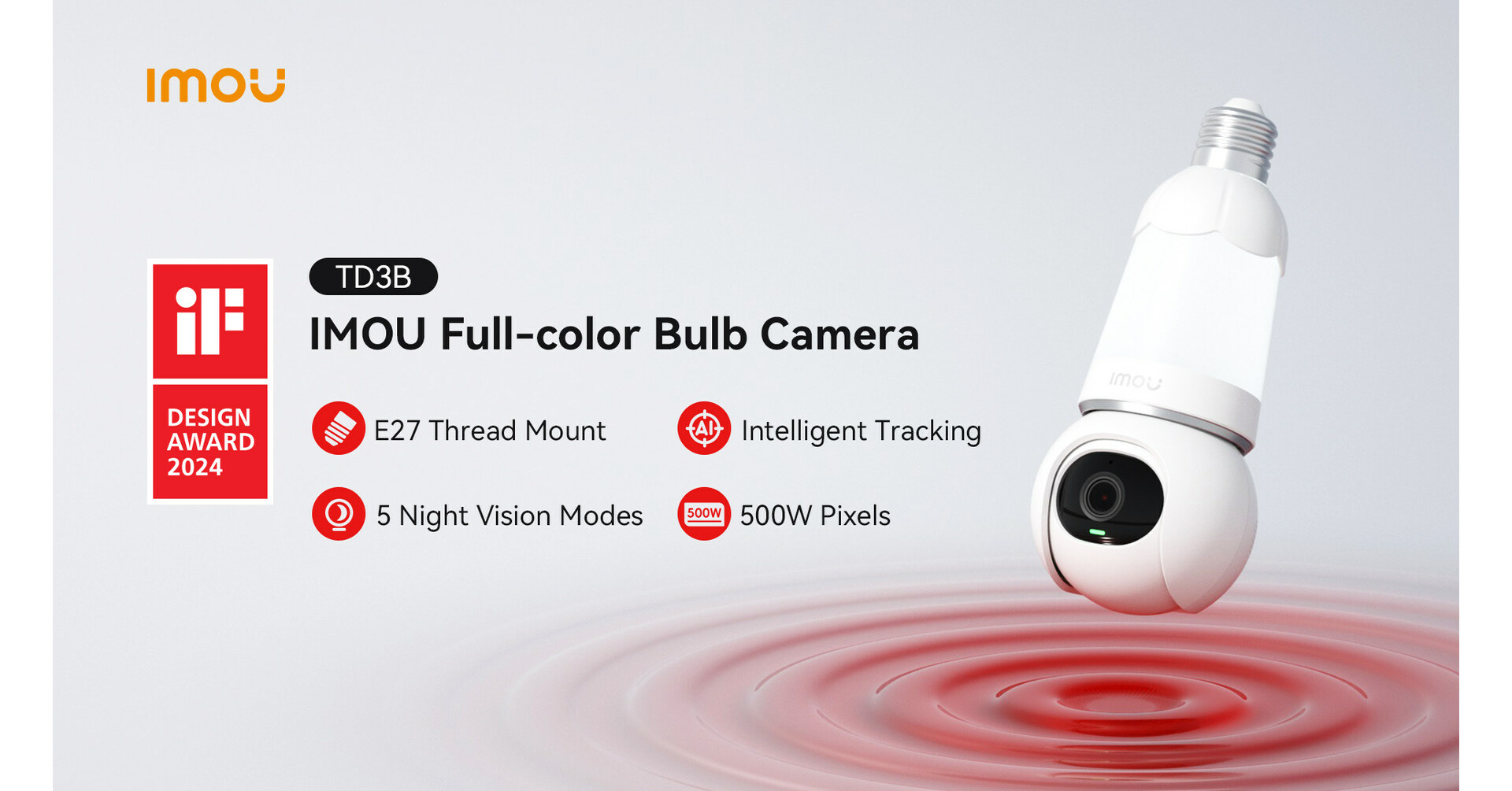 IMOU Bulb Camera TD3B Wins Prestigious iF Design Award 2024