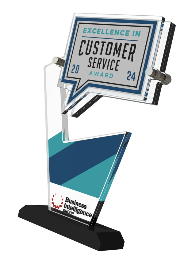 2024 Excellence in Customer Service Award trophy