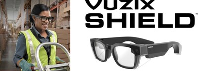Vuzix Shield smart glasses (shown here with optional safety glasses side protectors) are now publicly available.