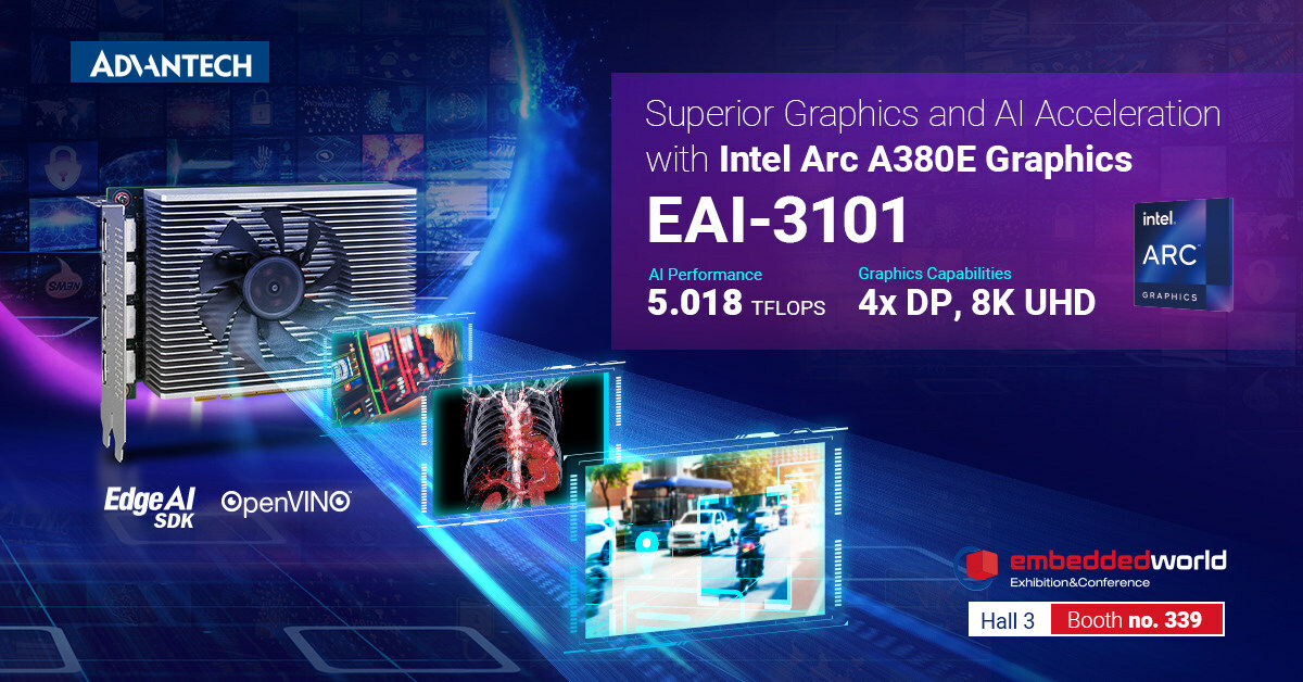 Advantech Unveils Cutting-Edge GPU Card with Intel® Arc™ A380E at Embedded World 2024 - Vimarsana News