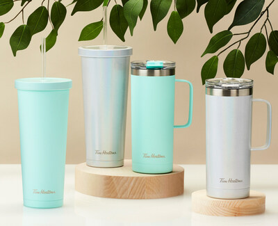 Two other colour options – aqua and iridescent – are also available exclusively on TimShop.ca, featured on the Tims app (CNW Group/Tim Hortons)