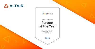 Altair received the 2024 Google Cloud North America Partner of the Year Award for Diversity, Equity, and Inclusion (DEI) for its achievements in the Google Cloud ecosystem in its DEI initiatives.