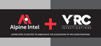 Alpine Intel Announces Acquisition of VRC Investigations