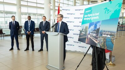 WestJet stimule la croissance de Winnipeg grce  son nouveau service quotidien vers Montral et Ottawa tout au long de l'anne (Groupe CNW/WESTJET, an Alberta Partnership)