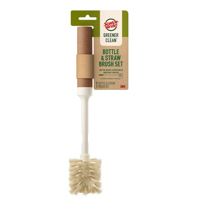 The Scotch-Brite Greener Clean Bottle & Straw Brush is made from 30 percent plant-based material and 25 percent recycled content,