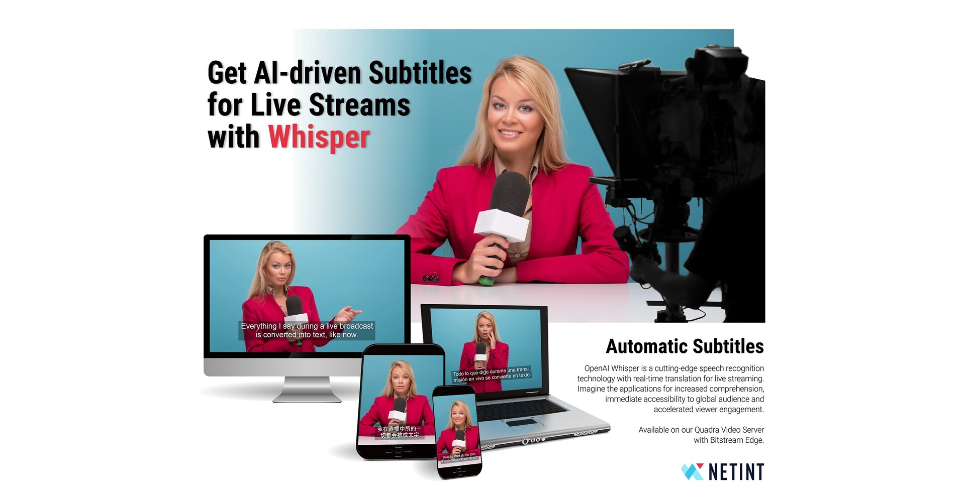 Netint NETINT unveils industry-first automated subtitling feature with OpenAI ...