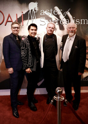 Left to right: Randall J. Slavin, Sir Daniel K. Winn, Jean Christophe Argillet, and Greg Bloch at Winn Slavin Fine Art in Beverly Hills, CA.