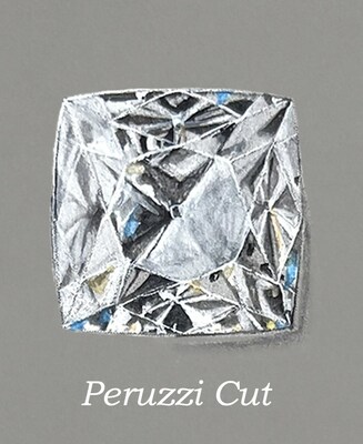 Peruzzi cut drawing by Salma ElAnsary. Image courtesy of Levy's Fine Jewelry