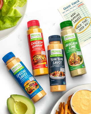 Primal Kitchen® launched its first-ever dipping sauces: Chicken Dippin’, Avocado Lime, Special Sauce and Yum Yum Sauce. This new collection of crave-worthy, restaurant-inspired Dipping Sauces is made with real ingredients like avocado oil—no seed oils (no soybean or canola), no artificial sweeteners or cane sugar, and no-nonsense.