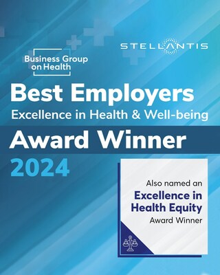 The Business Group on Health is honoring Stellantis with the prestigious Best Employers: Excellence in Health and Well-being Award and the Excellence in Health Equity award, recognizing the company's outstanding commitment to employee well-being.
