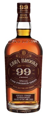 Lux Row Distillers announced the latest addition to the Ezra Brooks brand family: Ezra Brooks 99 Port Wine Cask Finish. Finished in port casks from Portugal for six months, Ezra Brooks 99 Port Wine Cask Finish delivers the great spicy ryed bourbon taste and smooth finish Ezra Brooks is known for in its already bold 99 proof bourbon, with additional flavor notes. The new variant will start shipping to retailers later this month at a suggested retail price of <money>$34.99</money> per 750 ml bottle.