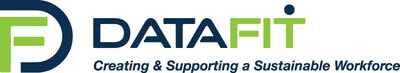 The logo for DataFit, a company that helps employers optimize their workforce by balancing their labor force goals and reducing overall healthcare costs through isokinetic assessments of employees.