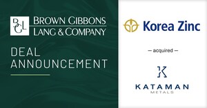 BGL Announces the Acquisition of Kataman Metals by Korea Zinc