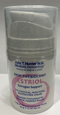 Crème topique Julia T. Hunter M.D. Wholistic Dermatology Skin Physiology Estriol Estrogen Support (Groupe CNW/Santé Canada (SC))