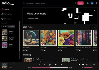 Udio makes it easy for anyone to create emotionally resonant music in an instant. Whether it is recording a cherished memory in song, generating funny soundtracks for memes, or creating full length tracks for professional release, Udio will expand how everyone creates and shares music.