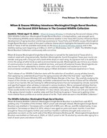 Press Release: Milam & Greene Whiskey Introduces Mockingbird Single Barrel Bourbon
