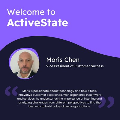 ActiveState appoints new Vice President of Customer Success, Moris Chen.