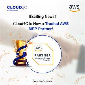 شركة Cloud4C تحصل على تصنيف "موفر الخدمات المدارة" (MSP) من خدمات أمازون ويب AWS