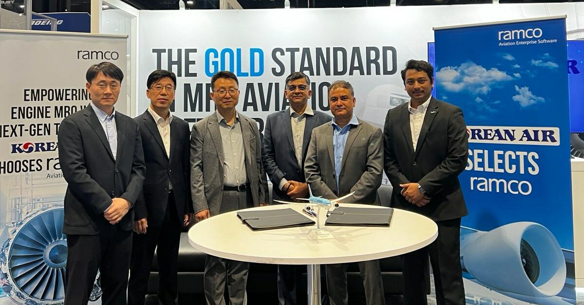 South Korea's flag carrier and largest airline, Korean Air selects Ramco Aviation - Vimarsana News