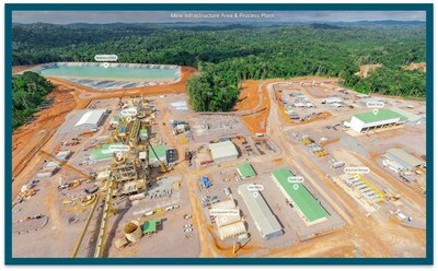 Figure 1 – Mine Infrastructure Area and Process Plant Progress (CNW Group/G Mining Ventures Corp)