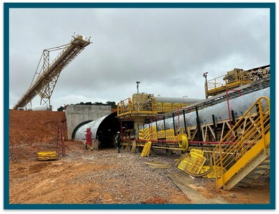 Figure 6 – Ore Reclaim Tunnel & Pebble Conveyor (CNW Group/G Mining Ventures Corp)
