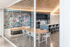 Employee Lounge with Custom Mural Artwork by Ryan Labrosse in Targray's New World Headquarters Office Expansion