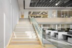 Staircase leading to the mezzanine level at Targray's New World Headquarters
