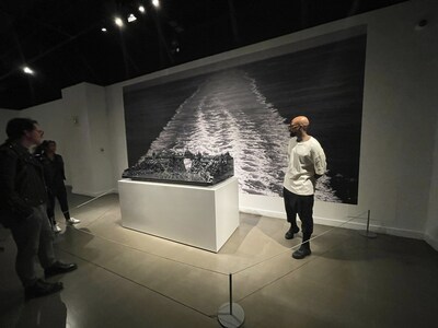 LEGO Artist Ekow Nimako speaks about his piece Bay of Banjul (The Abdication of Abu Bakr II). The piece is part of the exhibition Building Black Civilizations: Journey of 2,000 Ships, on now until May 19 at Glenbow at The Edison. (CNW Group/Glenbow)