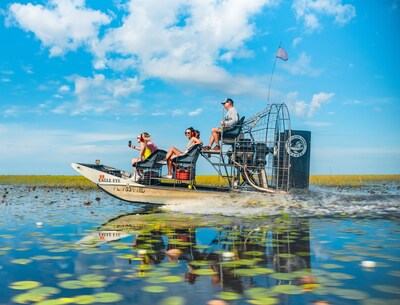 VISIT FLORIDA and Emergent Media team up to promote impulse vacations with multi-layered content campaign.

Emergent's content creators pictured here taking an airboat ride through the Everglades while capturing user-generated content.