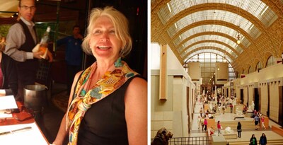 Host Darla Worden (left) will share her love for Paris – including the Musee D’Orsay (right) – with eight writers for the 10th anniversary of the Left Bank Writers Retreat, August 31 - September 6.