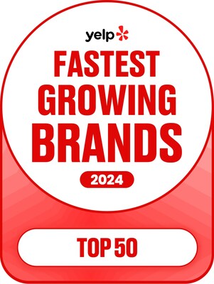 Yelp Fastest Growing Brands Top 50 Badge