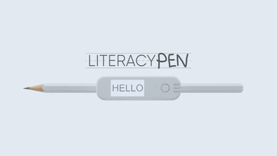 Designed by Media.Monks and The World Literacy Foundation, The Literacy Pen is a thumb-sized device which can be attached to any standard pen with a light, ergonomic design to promote accessibility.