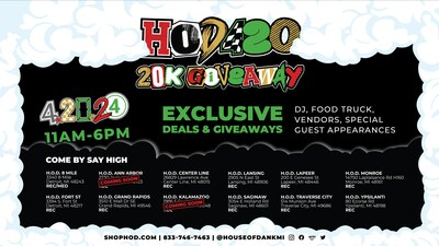 House of Dank is inviting all cannabis connoisseurs across Michigan to show up to their favorite house to celebrate the 420 holiday on Saturday, April 20th 2024. All House of Dank locations will be hosting parties that will feature $20,000 worth product and prize giveaways.