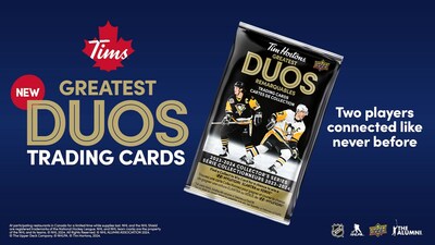 Tim Hortons launches new Greatest Duos Trading Card Set featuring NHL and PWHL players and retired NHL legends (CNW Group/Tim Hortons)