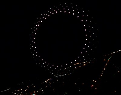 Solar Eclipse Drone Show Wows Thousands In Niagara Falls (CNW Group/Illumin Drone Show Company Inc.)