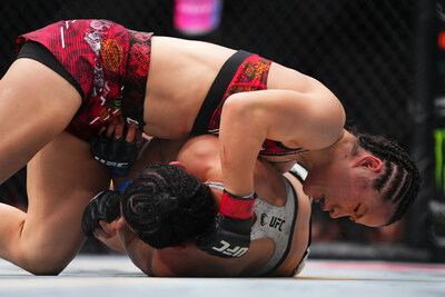 Monster Energy's Zhang Weili defended her UFC Women's Strawweight Championship against fellow Chinese athlete Yan Xiaonan at UFC 300