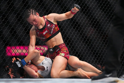 Monster Energy's Zhang Weili defended her UFC Women's Strawweight Championship against fellow Chinese athlete Yan Xiaonan at UFC 300