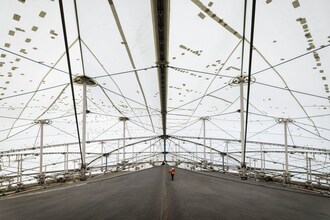 L'entretoit du Stade olympique, dont les matériaux font l'objet d'une revalorisation. (Groupe CNW/Parc olympique)