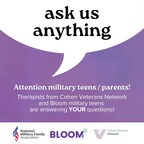 'Ask Us Anything: Military Teen Edition,' Cohen Veterans Network Partners with National Military Family Association's Youth Program, Bloom: Empowering the Military Teen, for Month of the Military Child Campaign