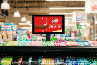 Grocery TV's 11" Front End displays, located in one of the most high-traffic areas of the store.