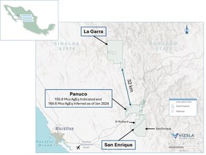 VIZSLA SILVER TO ACQUIRE LARGE CLAIM PACKAGE ALONG HIGHLY PROSPECTIVE STRUCTURAL TREND, SOUTH OF PANUCO