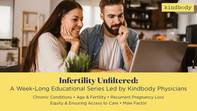 A week-long educational series led by Kindbody physicians, Infertility Unfiltered will raise awareness and break down the myths of infertility, and shine a light on the steps people can take to successfully navigate the disease on their path to parenthood.