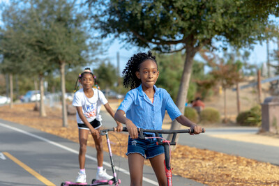 Two girls scoot on California's Cross Alameda Trail. Photo courtesy Rails to Trails Conservancy by David Joel Lee. RTC, the nation’s largest trail, walking and biking advocacy organization, is calling on people across the country to get outside on trails on April 27, 2024, Celebrate Trails Day, to showcase the many ways that trails and connected trail networks bring joy and impact to people’s lives.