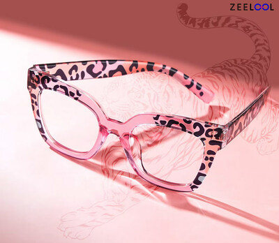ZEELOOL Pink Leopard Glasses