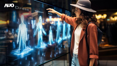 Maximizing the high transparency features of Micro LED, AUO has created a 60-inch Transparent Micro LED Display that can be flexibly applied across various settings, such as smart store windows for commercial displays, creating novel smart living experiences.