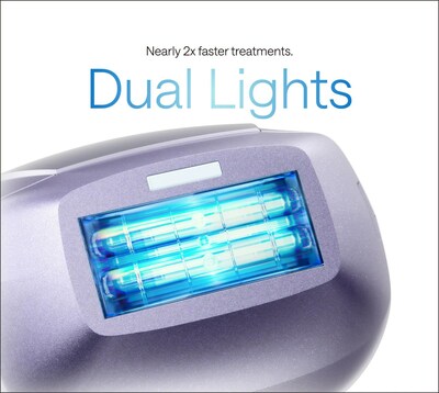 Shows the details of dual lights of Ulike new launch, Air 10 to make nearly 2x faster hair removal