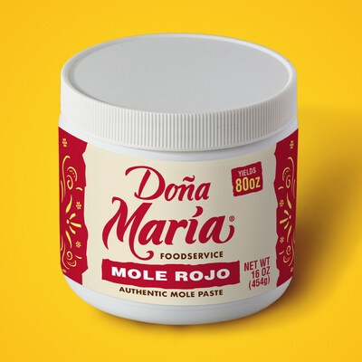 DONA MARIA Mole Rojo paste combines the authentic taste of a traditional mole with back-of-house-friendly packaging and a flavorful formula.