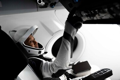 NASA's SpaceX Crew-8 mission specialist Jeanette Epps is pictured training inside a Dragon mockup crew vehicle at the company's headquarters in Hawthorne, California. Credit: SpaceX