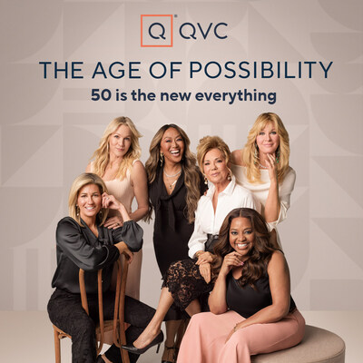 A group of QVC's Quintessential 50, or Q50, a dynamically diverse collective of fifty inspiring women over 50 who are living their Age of Possibility in every way – from celebrities and activists to QVC hosts and entrepreneurs. Pictured in back, from left to right: Jennie Garth, Mally Roncal, Kathie Lee Gifford, Sandra Lee. In front, from left to right, Shawn Killinger and Sherri Shepherd.